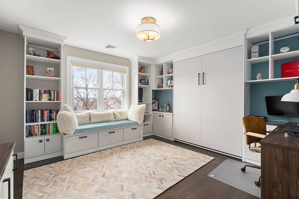 Home Office, Interior, Wood Texture Flooring