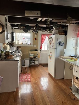 Interior, Kitchen, Wood Texture Flooring