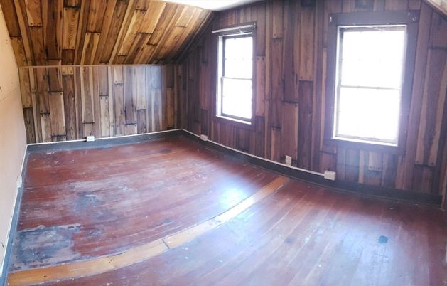 Empty room, Interior, Wooden Ceilings, Wood Texture Flooring, Wooden Walls