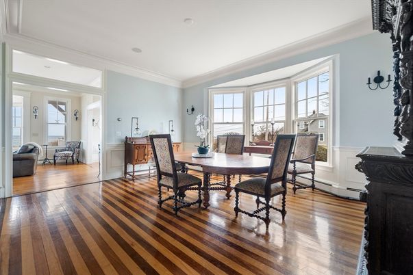 Dining room, Interior, Wood Texture Flooring