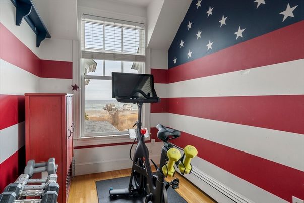 Fitness Equipment, Interior, Wood Texture Flooring