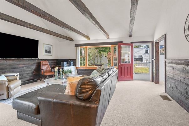 Fireplace, Interior, Living room, Wooden Beams