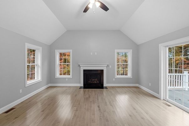 Empty room, Fireplace, Interior, Wood Texture Flooring