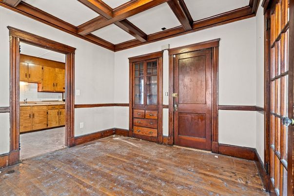 Interior, Recessed Lighting, Wooden Beams, Wood Texture Flooring