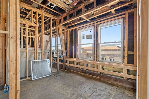 Empty room, Interior, Wooden Beams, Wood Texture Flooring