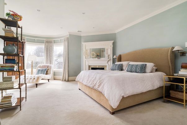 Bedroom, Fireplace, Interior, Recessed Lighting