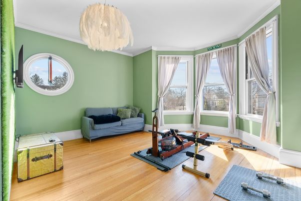 Fitness Equipment, Interior, Wood Texture Flooring