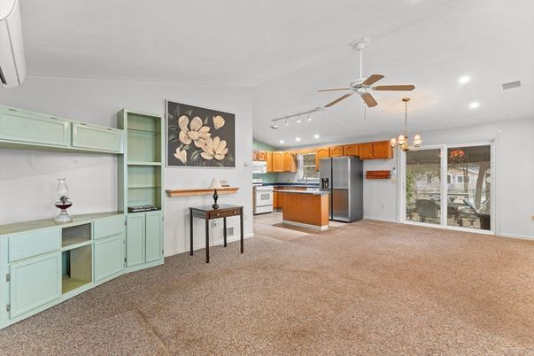 Chandelier, Interior, Kitchen, Pendant Lights, Recessed Lighting, Stainless Steel Appliances