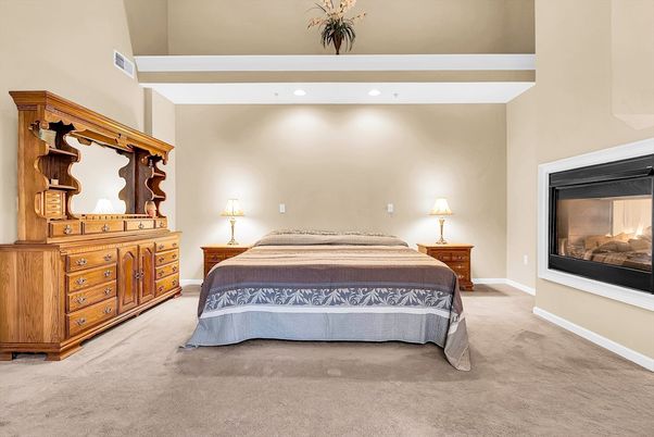 Bedroom, Fireplace, Interior, Recessed Lighting