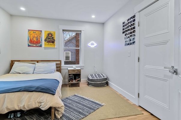 Bedroom, Home Office, Interior, Recessed Lighting, Wood Texture Flooring