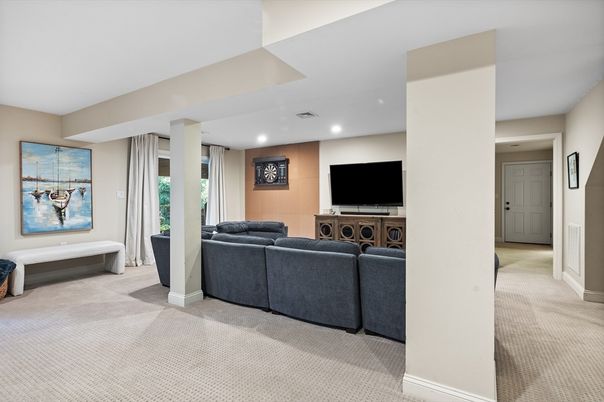 Interior, Living room, Recessed Lighting