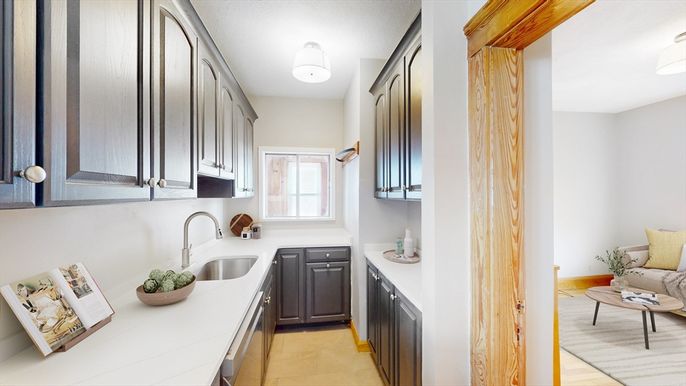 Interior, Kitchen, Wood Texture Flooring