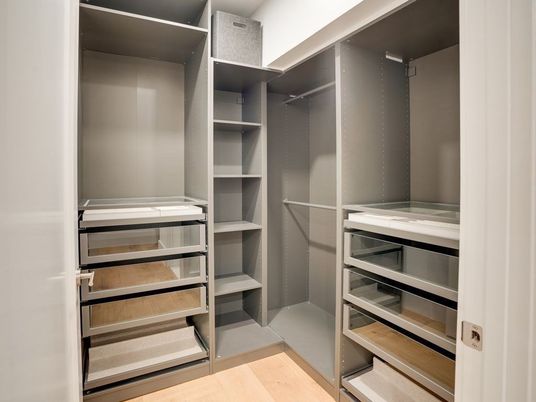 Interior, Walk-in Closets, Wood Texture Flooring