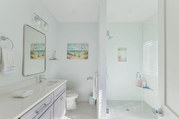 Bathroom, Glass Shower, Interior, Marble