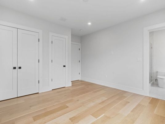 Bathroom, Empty room, Interior, Recessed Lighting, Wood Texture Flooring