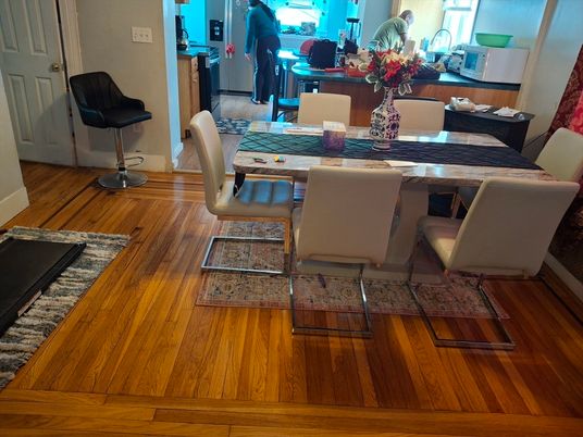 Dining room, Interior, Wood Texture Flooring