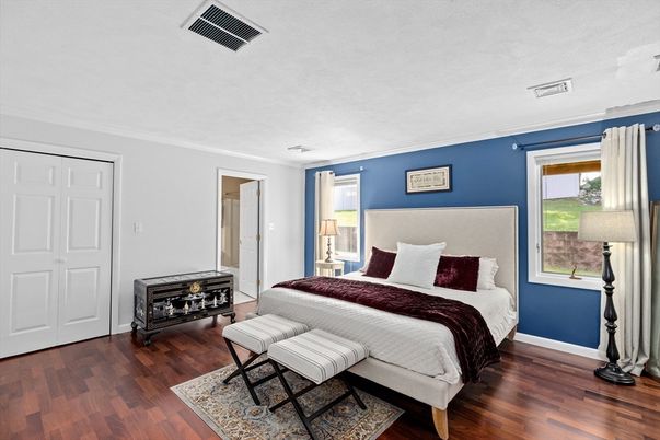 Bedroom, Interior, Wood Texture Flooring