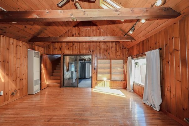 Empty room, Interior, Wooden Beams, Wooden Ceilings, Wood Texture Flooring, Wooden Walls