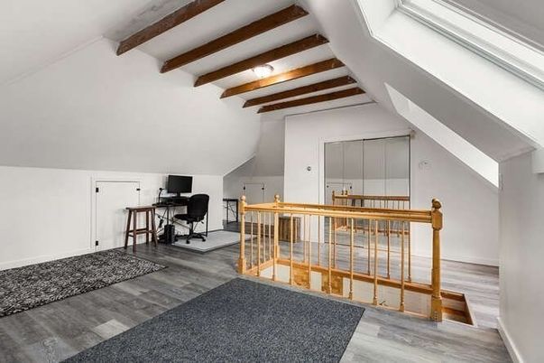 Home Office, Interior, Wooden Beams, Wood Texture Flooring