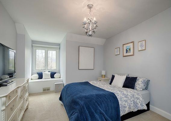 Bedroom, Chandelier, Interior