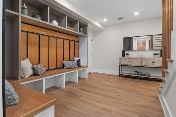 Interior, Recessed Lighting, Wood Texture Flooring