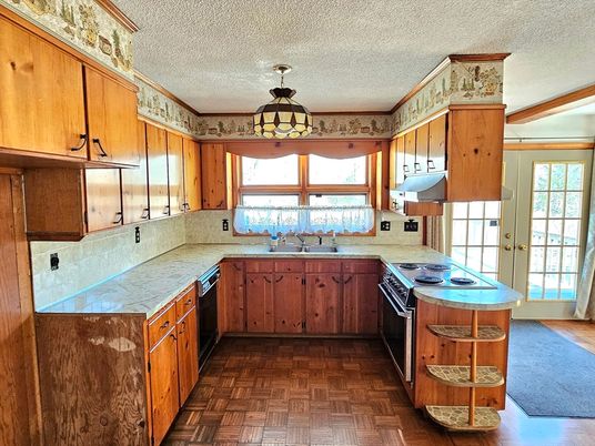 Interior, Kitchen, Wood Texture Flooring