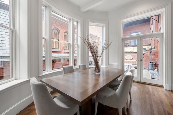 Dining room, Interior, Wood Texture Flooring
