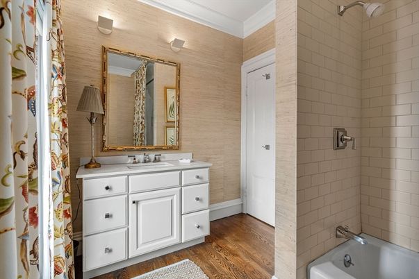 Bathroom, Interior, Wood Texture Flooring