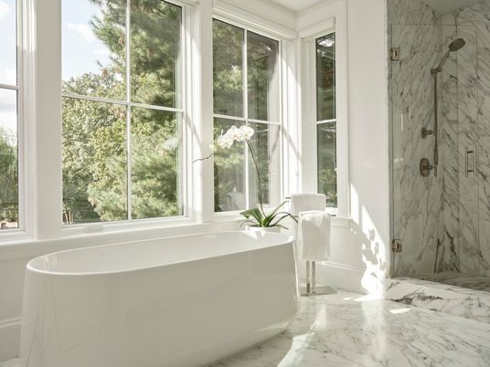 Bathroom, Free Standing Baths, Interior, Marble, Marble Walls