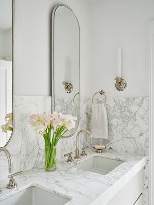 Bathroom, Interior, Marble Walls
