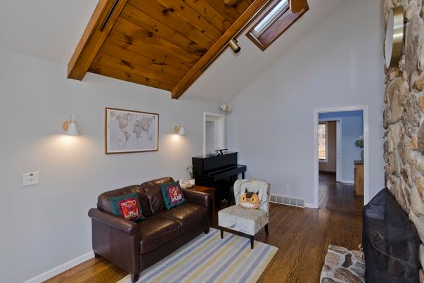 Interior, Living room, Piano, Wooden Beams, Wooden Ceilings, Wood Texture Flooring