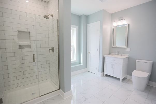 Bathroom, Glass Shower, Interior, Marble