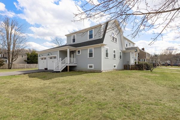 Attached, Backyard, Exterior, Facade, Cape Cod