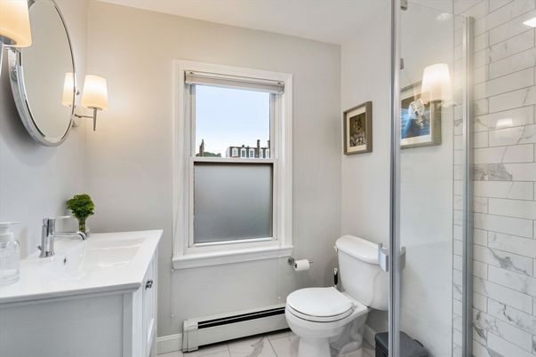 Bathroom, Glass Shower, Interior, Marble