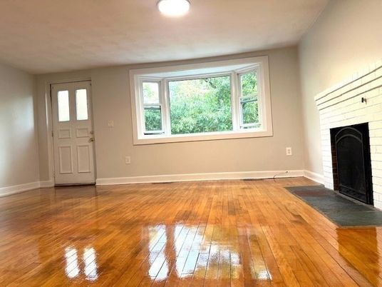 Empty room, Fireplace, Interior, Wood Texture Flooring