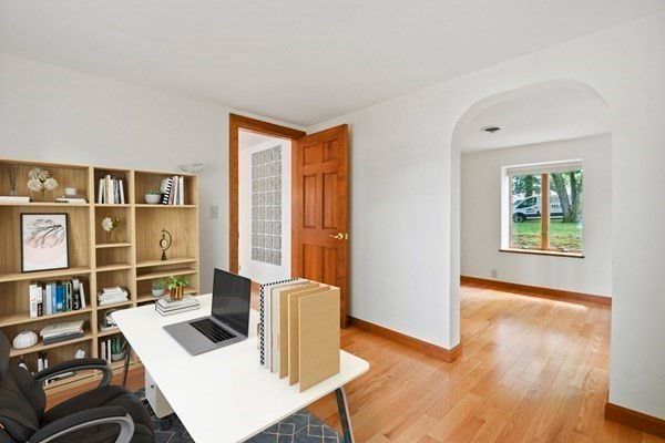 Home Office, Interior, Wood Texture Flooring
