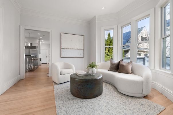 Interior, Kitchen, Living room, Recessed Lighting, Stainless Steel Appliances, Wood Texture Flooring
