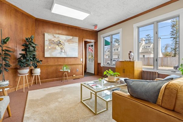 Interior, Living room, Recessed Lighting, Wooden Walls