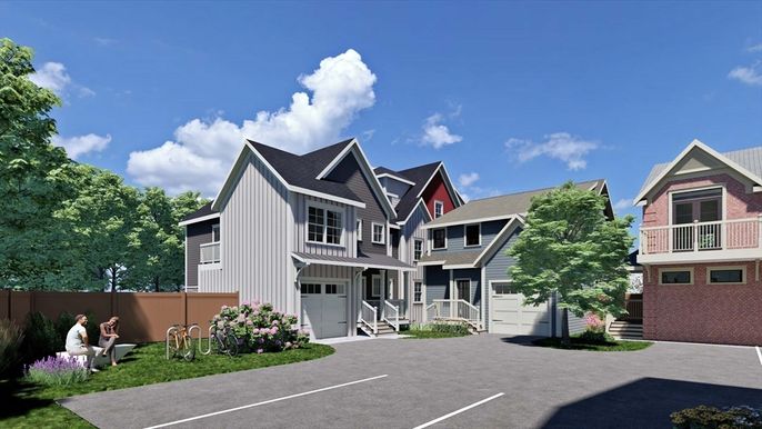 Attached, Exterior, Facade, Farmhouse