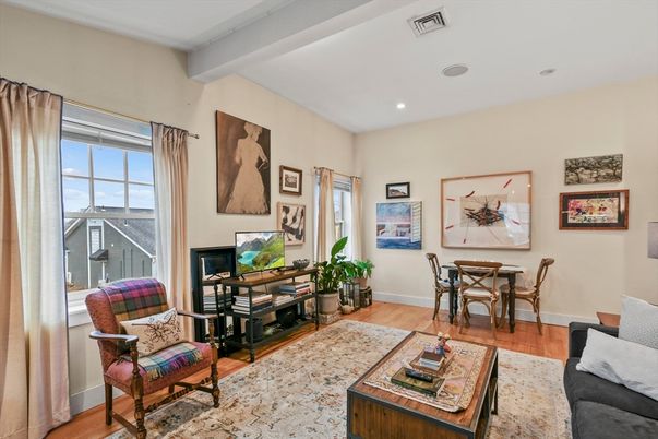 Home Office, Interior, Living room, Recessed Lighting, Wood Texture Flooring