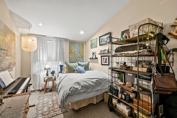 Bedroom, Interior, Pendant Lights, Recessed Lighting
