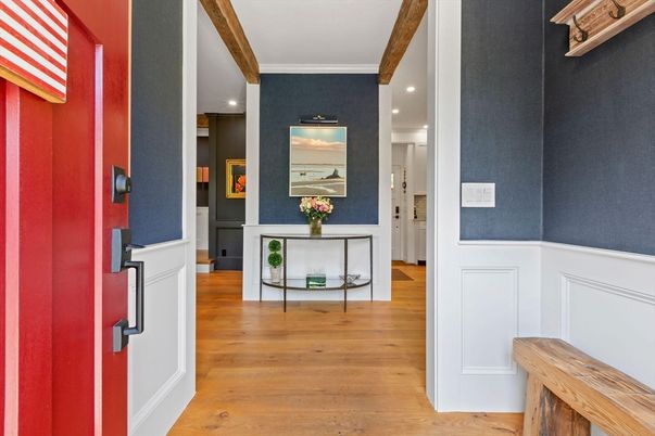 Interior, Recessed Lighting, Wooden Beams, Wood Texture Flooring