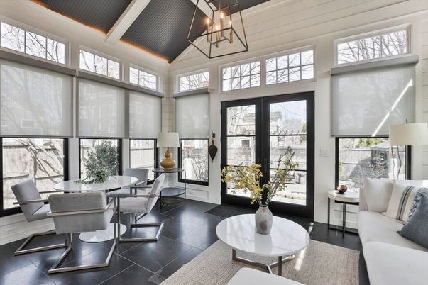 Dining room, Interior, Pendant Lights, Sun Room