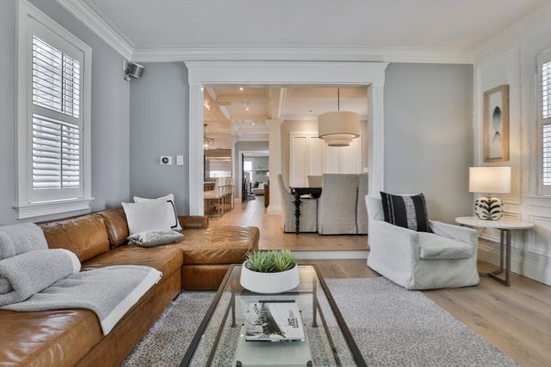 Dining room, Interior, Kitchen, Living room, Pendant Lights, Recessed Lighting, Wood Texture Flooring