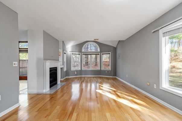 Empty room, Fireplace, Interior, Wood Texture Flooring