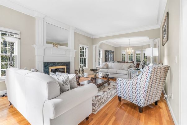 Chandelier, Fireplace, Interior, Living room, Wood Texture Flooring