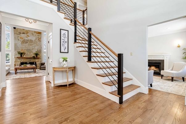 Fireplace, Interior, Wood Texture Flooring