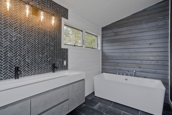 Bathroom, Free Standing Baths, Interior, Wooden Walls