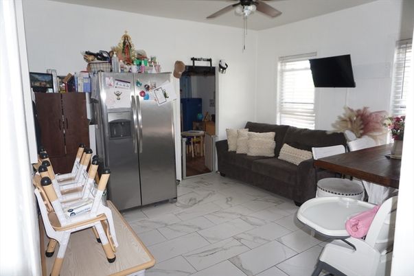 Interior, Kitchen, Living room, Marble, Stainless Steel Appliances