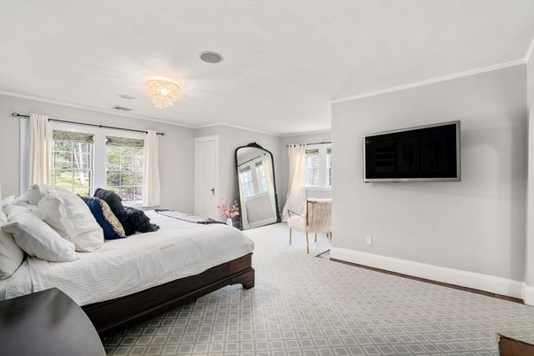Bedroom, Chandelier, Interior